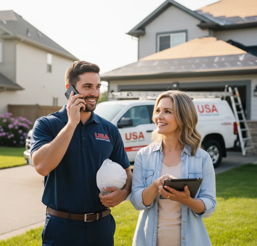 USA Roof Repair Experts customer support in Noel